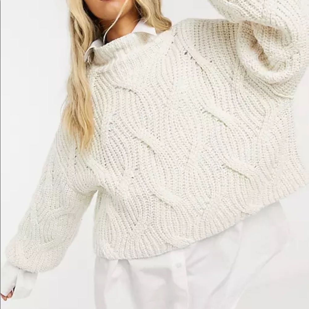 Free People Seasons Change Pullover Ivory